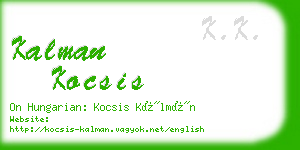 kalman kocsis business card